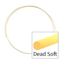 14k Yellow Gold Wire Round 16ga (Priced per Inch)