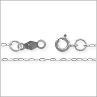 Cable Chain .8mm 14k White Gold 16