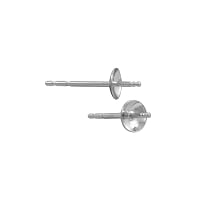 Pearl Post with 4mm Pad 14k White Gold (Pair)
