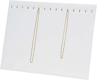 Chain Board 15 Hooks White Leatherette