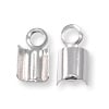 4mm Sterling Silver Fold Over End Connector  (1-Pc)