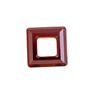 Swarovski Crystal 14mm Square Ring Red Magma 4439 (1-Pc)