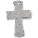 48x33mm Antique Silver Plated Cross Pewter Pendant