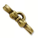 TierraCast Toggle Clasp - Bow Bar 17x4mm Pewter Antique Brass Plated (1-Pc)