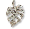 Charm - Leaf 18x13mm Pewter Antique Silver Plated (1-Pc)
