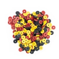 Heishi Beads 4mm Maroon/Black/Yellow (34
