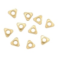 Triangle 2x6mm Gold Color Base Metal Spacer Beads (10-Pcs)
