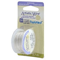 Artistic Wire 20ga Tarnish Resistant Silver Twisted (3 Yards)