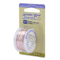 Artistic Wire 20ga Silver Plated Rose Gold (6 Yards)
