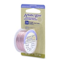 Artistic Wire 26ga Silver Plated Rose Gold (15 Yards)