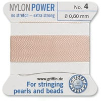 #4 Pink Griffin Nylon Bead Cord (2 Meters)