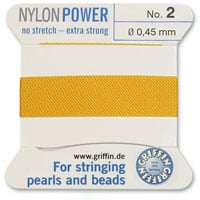 #2 Amber Griffin Nylon Bead Cord (2 Meters)