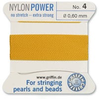 #4 Amber Griffin Nylon Bead Cord (2 Meters)