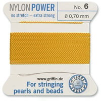 #6 Amber Griffin Nylon Bead Cord (2 Meters)