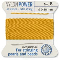 #8 Amber Griffin Nylon Bead Cord (2 Meters)