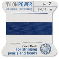 #2 Blue Griffin Nylon Bead Cord (2 Meters)