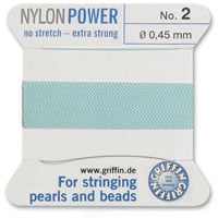 #2 Turquoise Griffin Nylon Bead Cord (2 Meters)