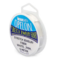 White Opelon Stretch .7mm Bead Cord (5 Meters)
