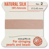 #2 Light Pink Griffin Silk Bead Cord (2 Meters)