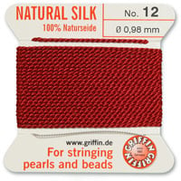 #12 Garnet Griffin Silk Bead Cord (2 Meters)