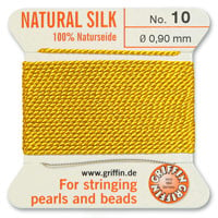 #10 Amber Griffin Silk Bead Cord (2 Meters)