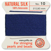#10 Dark Blue Griffin Silk Bead Cord (2 Meters)