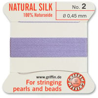 #2 Lilac Griffin Silk Bead Cord (2 Meters)