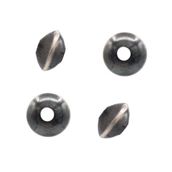 Sterling Silver 6.7x4.6mm Navajo Pearl Saucer Bead