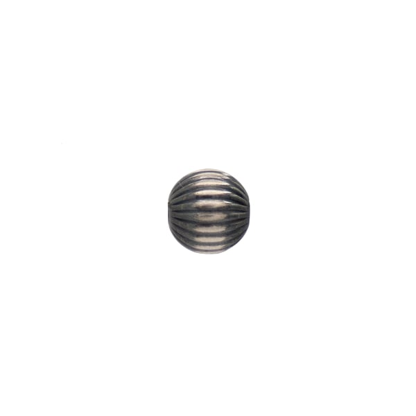 Sterling Silver 8mm Navajo Pearl Corrugated Bead