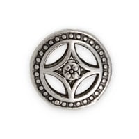 Four Point Star Bead 17x8mm Pewter Antique Silver Plated (1-Pc)