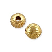 Corrugated Round Bead 4.5mm Gold Plated (10-Pcs)