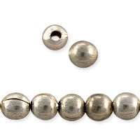 Round Heishi Beads 2mm Matte Nickel Silver (24