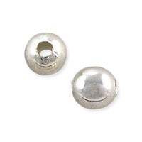 Round Bead 5mm Silver Plated (10-Pcs)