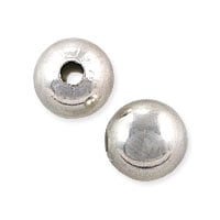 Round Bead 8mm Silver Plated (10-Pcs)
