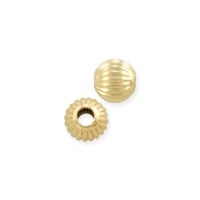 Round Corrugated Bead 3mm Gold Filled (1-Pc)