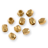 Heishi Cube Beads 4mm Brass (10-Pcs)