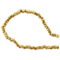 Faceted Cube Beads 2mm Bright Brass (24