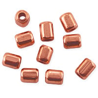 Faceted Tube Beads 6x5.5mm Copper (10-Pcs)