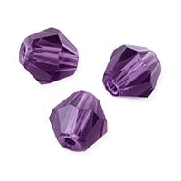 VALUED Faceted Bicone 8mm Amethyst Crystal Beads (12