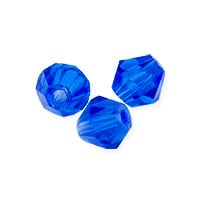 VALUED Faceted Bicone 4mm Sapphire Crystal Beads (16