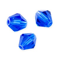 VALUED Faceted Bicone 8mm Sapphire Crystal Beads (12