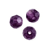VALUED Faceted Round 4mm Amethyst Crystal Beads (14