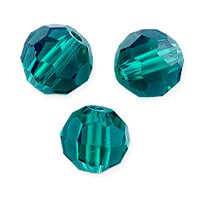 VALUED Faceted Round 8mm Blue Zircon Crystal Beads (14