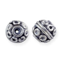 Bali Style Round Bead 7.5mm Sterling Silver (1-Pc)