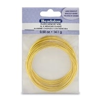 Round Large Bracelet Memory Wire Gold Plated Steel 1/2oz.