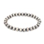 Sterling Silver Navajo Pearl Stretchy Bracelet with 6mm Beads
