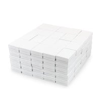White Swirl Box Cotton Filled Jewelry Box #32 (Case of 100)