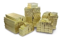 Jewelry Boxes Assortment Gold (100-Pcs)
