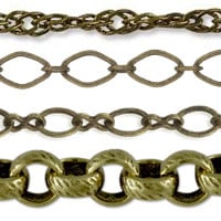 Antique Brass Plated Bulk Chain