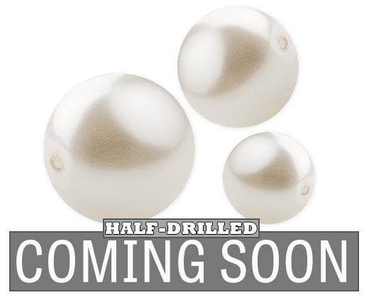 Shop Preciosa MAXIMA Crystal Half-Drilled Round Pearls